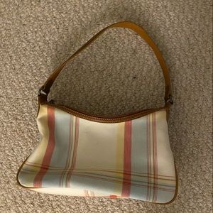 Striped 2000s canvas leather purse